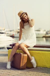 Young woman ready for sea cruise